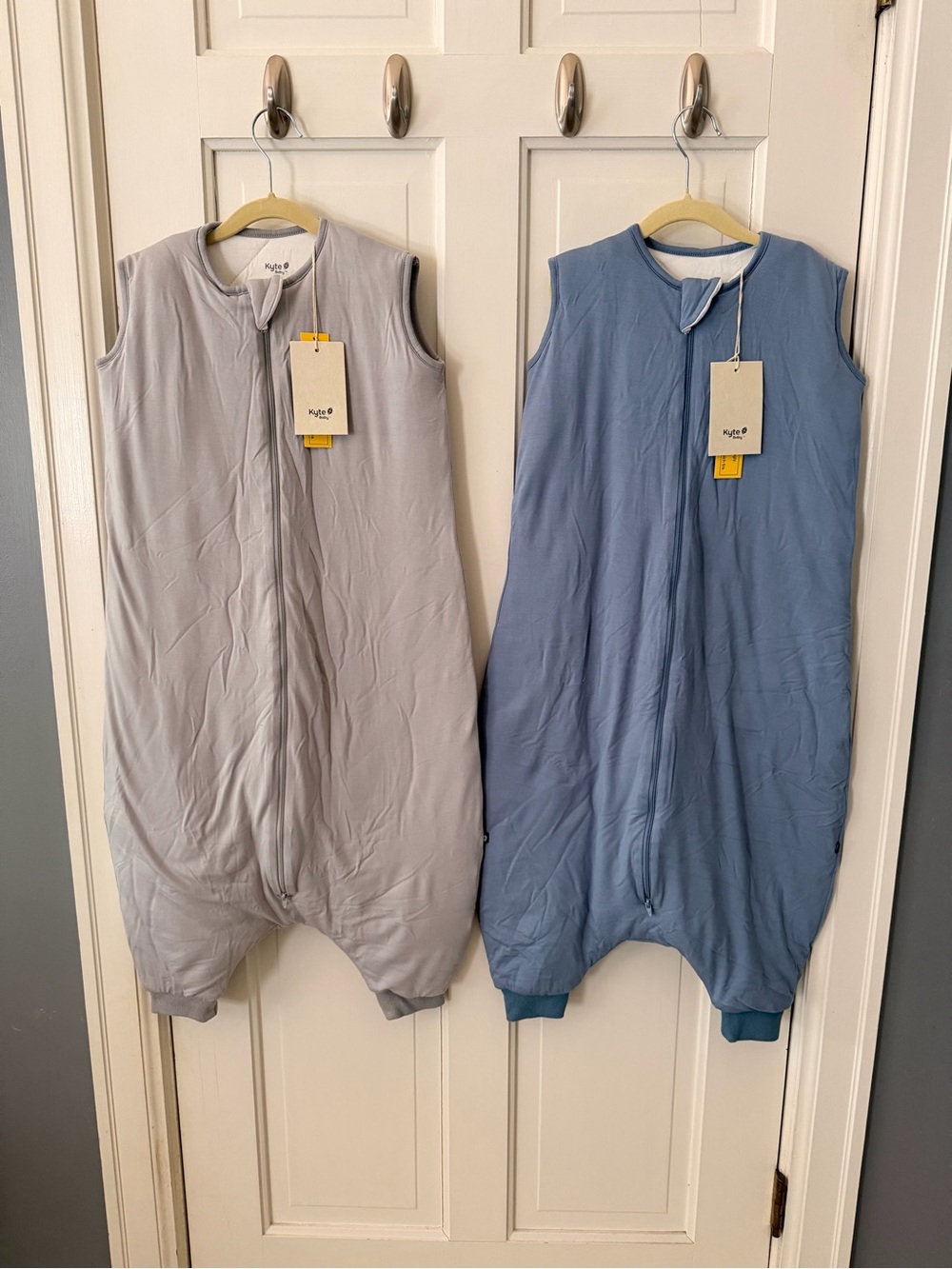 NWT 2.5 TOG Kyte Baby Sleep Walker Bundle — Light Gray & Dusty Blue